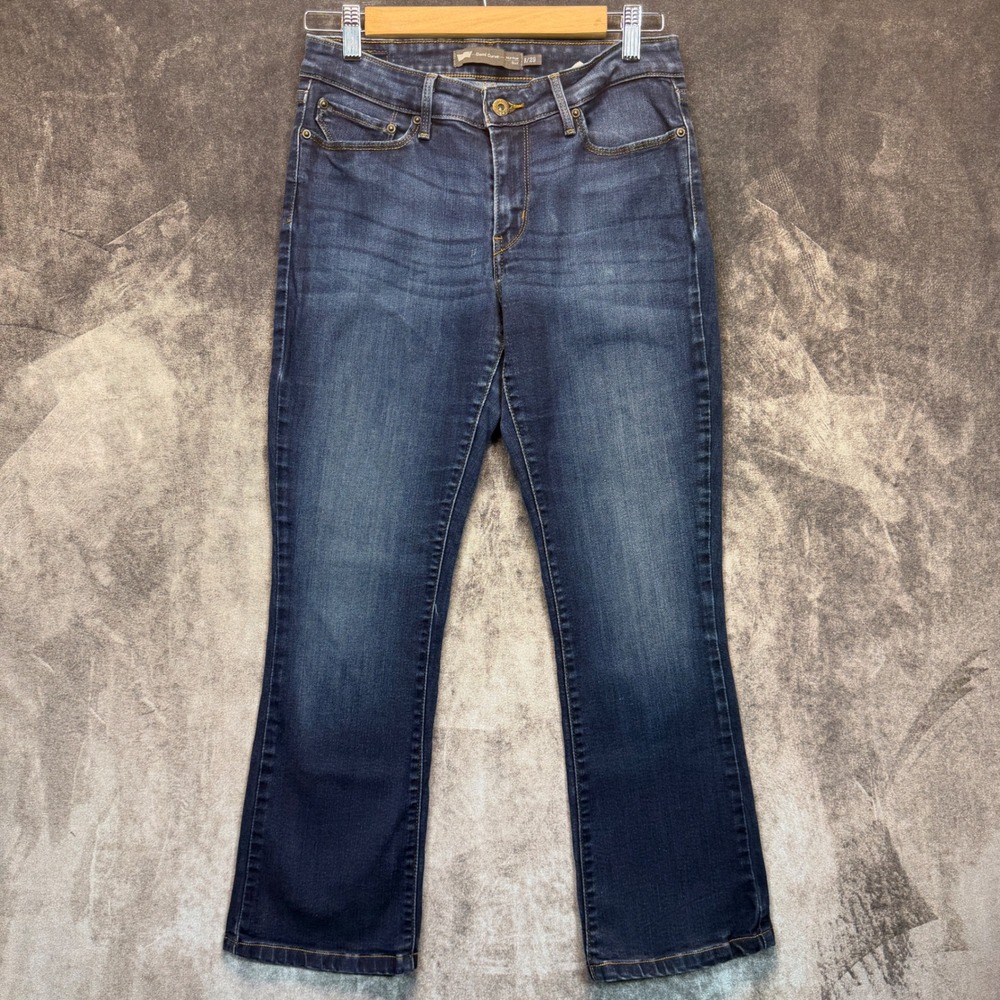 Levis Demi Curve Jeans Womens Blue Bootcut 8/29 Mid Rise Stretch Denim